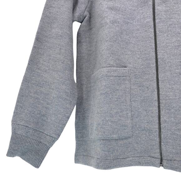 NEW J Crew Boiled Merino Wool Coach's Jacket Sweater Gray Full Zip Mens Large - Picture 4 of 7